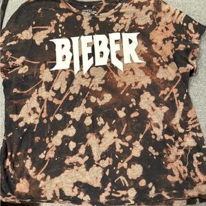 Bieber Tie-Dye Graphic Kids Tee - Black/Brown
